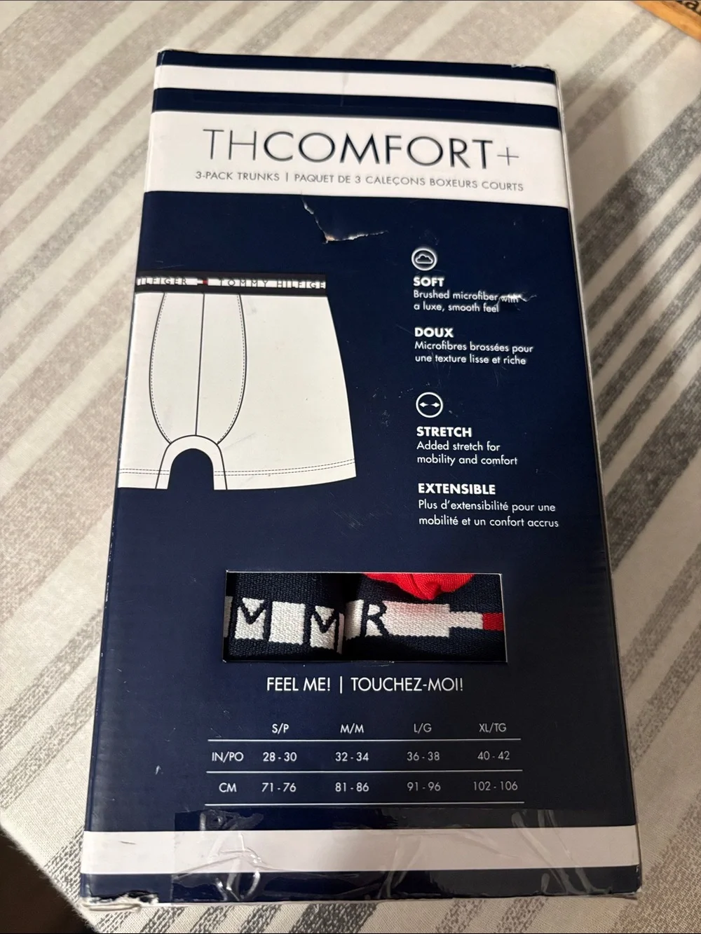 Tommy Hilfiger 3-Pack Boxer Briefs in Black, Gray & Red